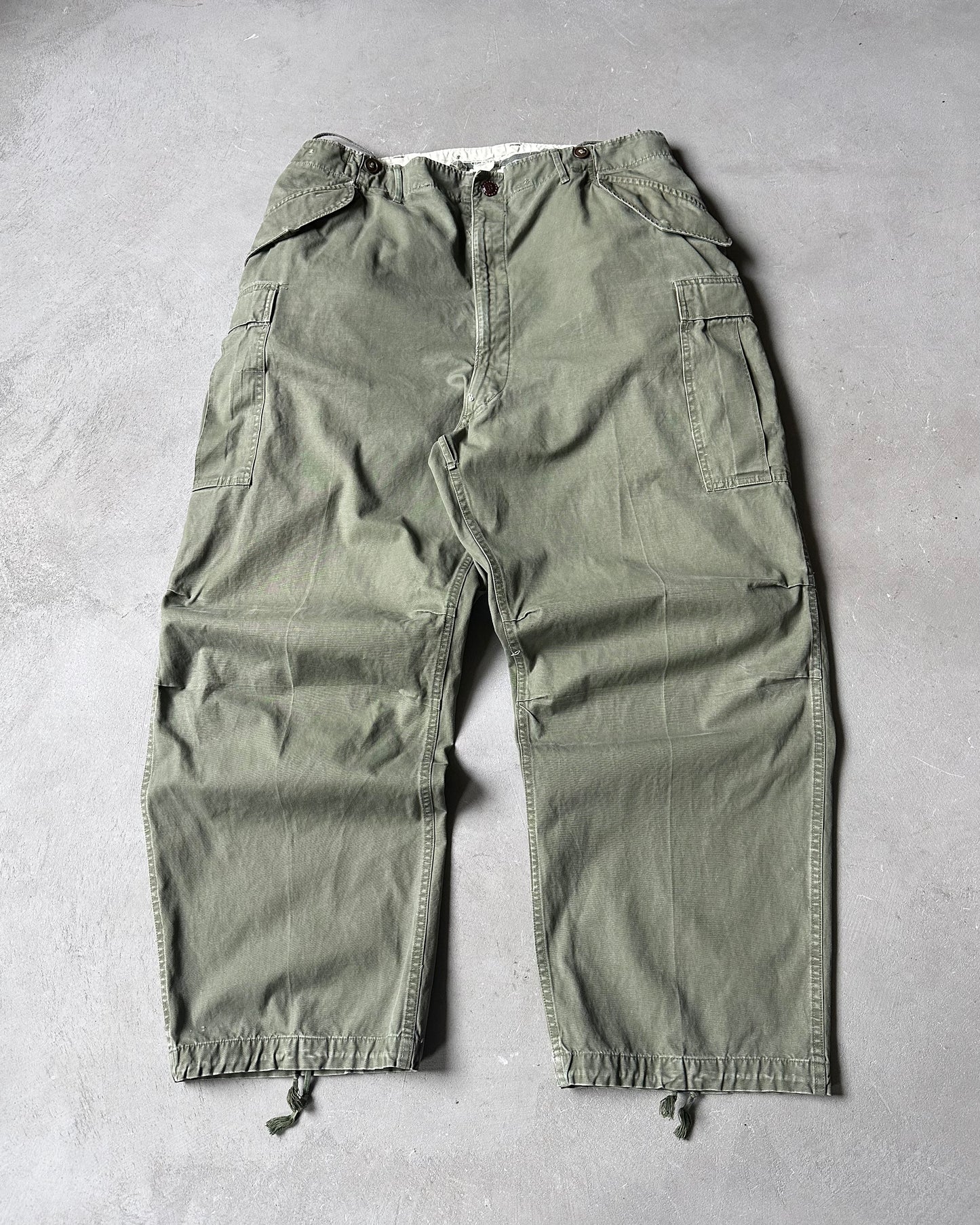 1960s - Green Military Cargo Pants - XL