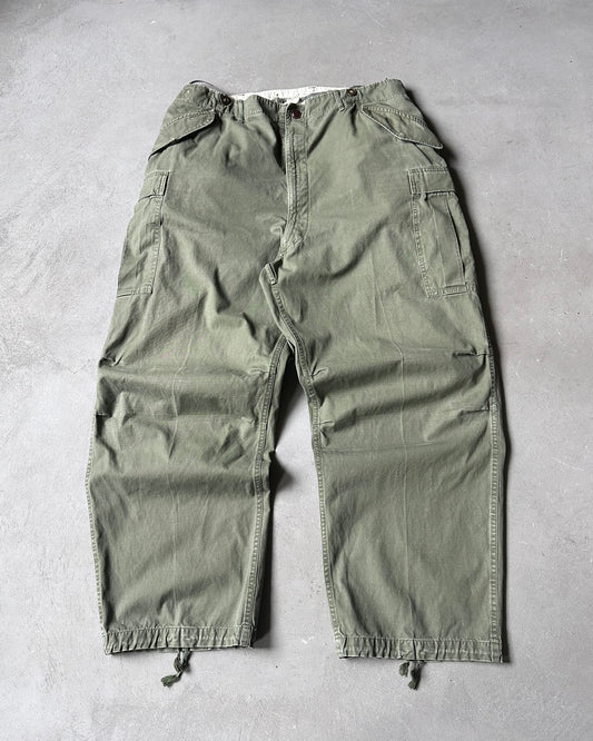 1960s - Green Military Cargo Pants - XL
