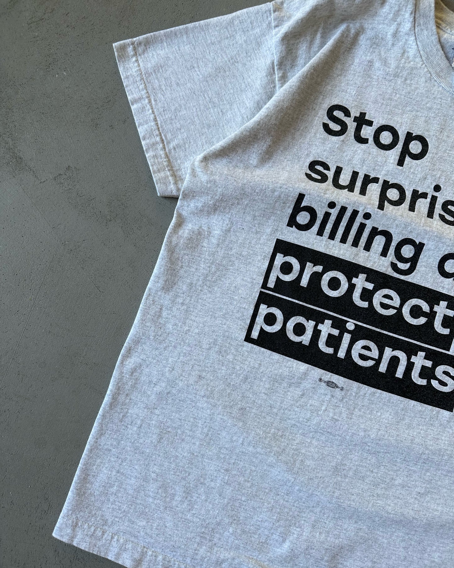 1990s - Heather Grey "Protect Patients" T-Shirt - M