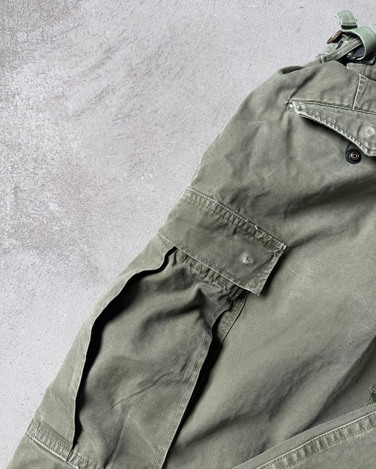 1960s - Green Military Cargo Pants - XL
