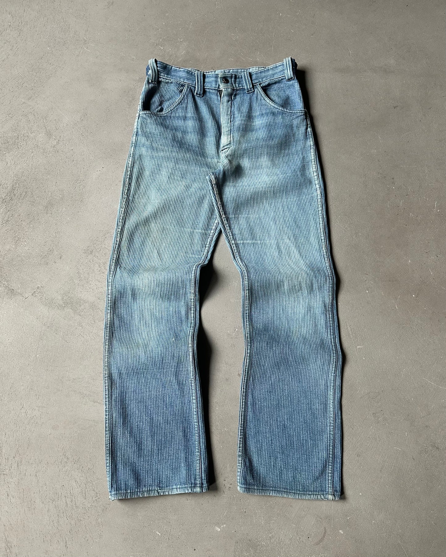 1970s - Faded Ribbed Jeans - 29x30