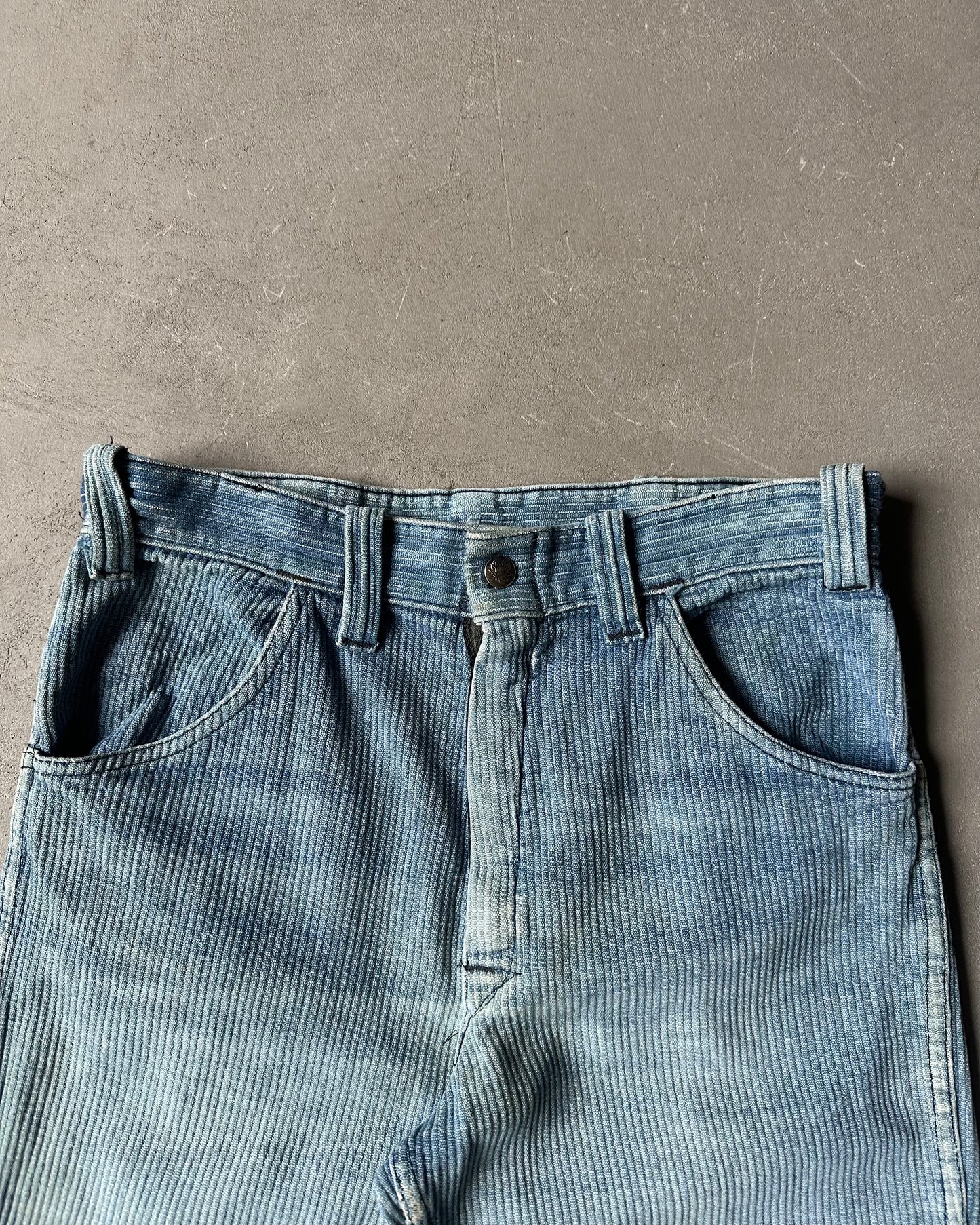 1970s - Faded Ribbed Jeans - 29x30