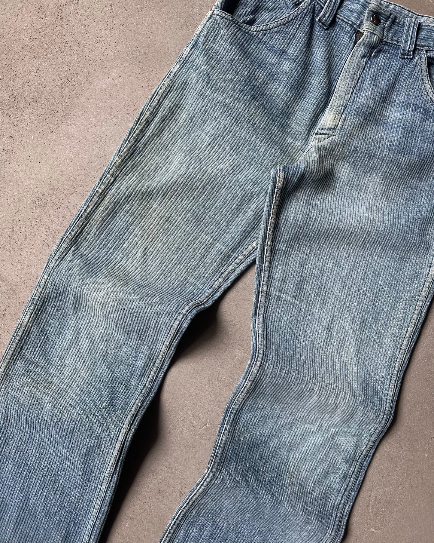 1970s - Faded Ribbed Jeans - 29x30