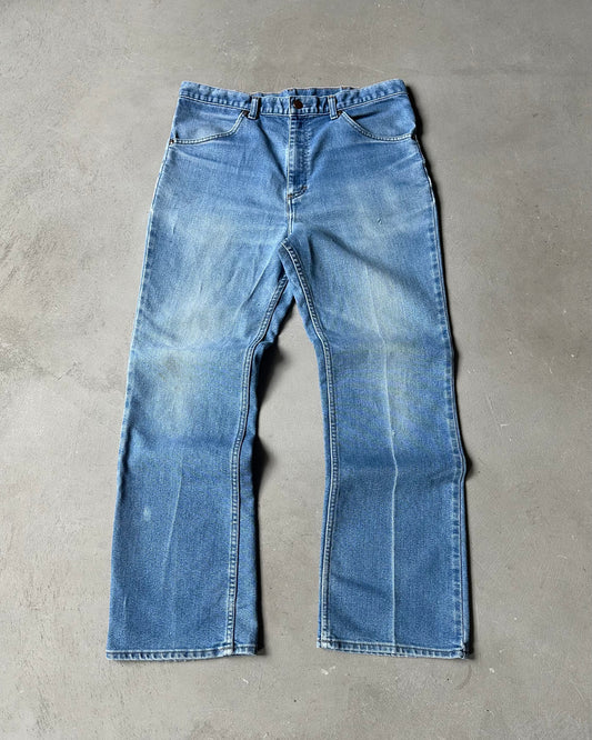 1980s - Faded Blue Bootcut Light Jeans - 33x29