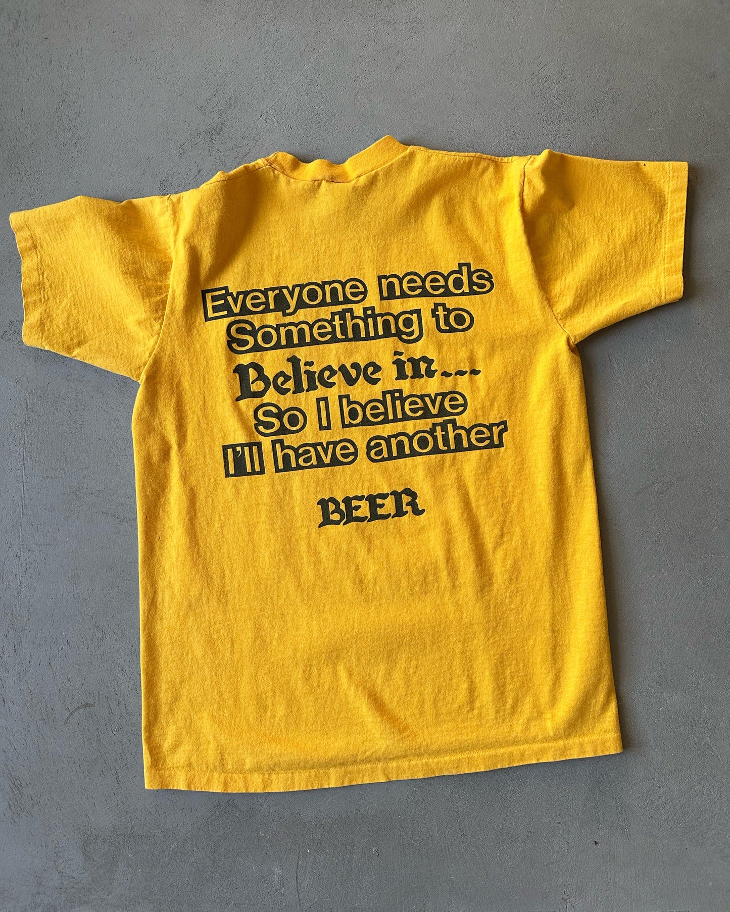 1980s - Yellow "Beer" T-Shirt - M