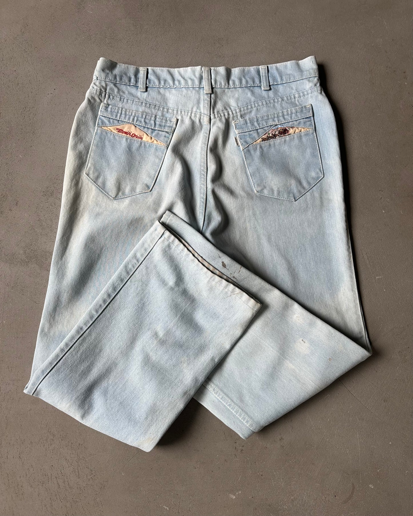 1980s - Lightwash Levi's Movin' On Bootcut Jeans - 33x30