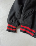 1960s - Black/Red Butwin Varsity Jacket - S/M