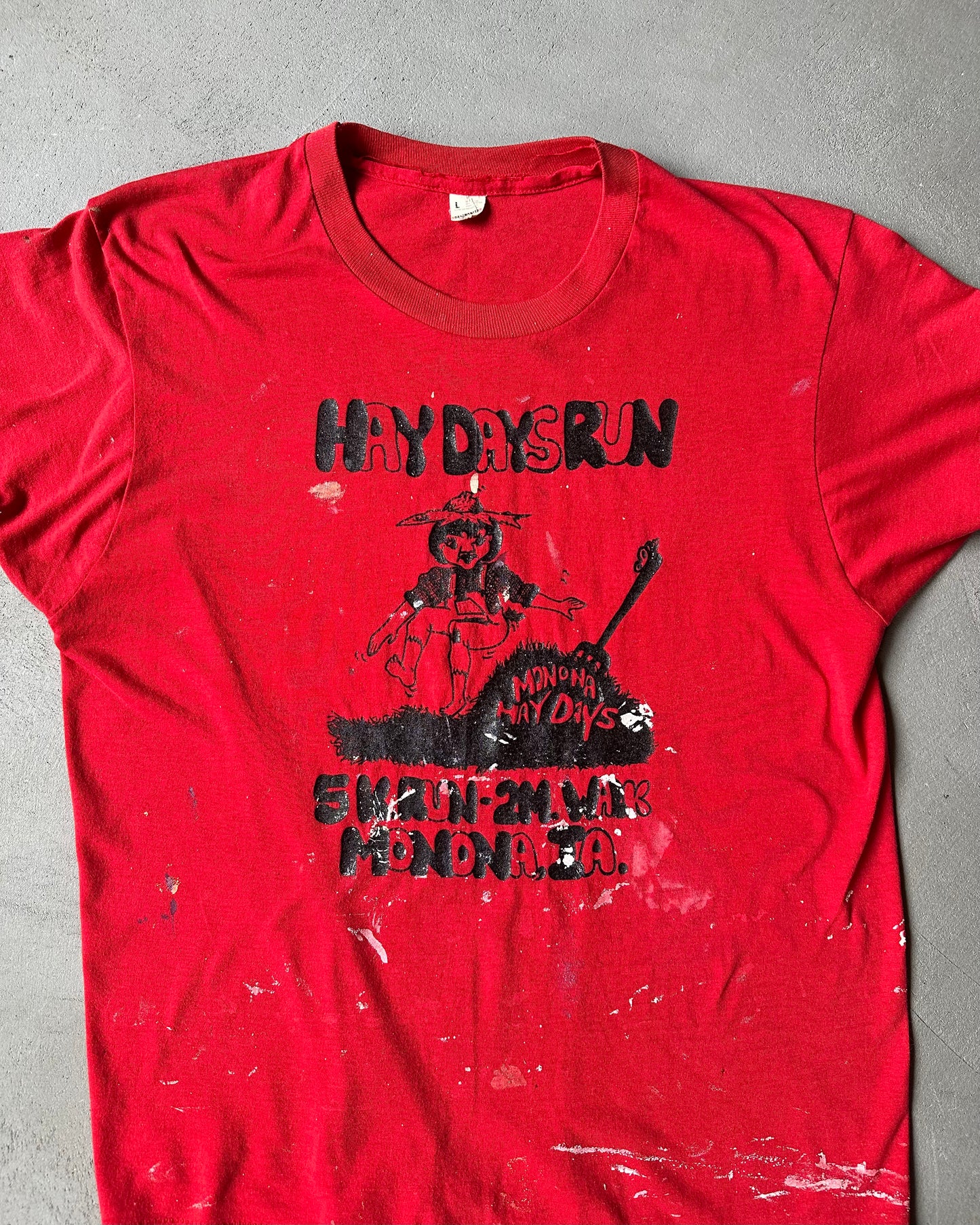 1980s - Red Hay Days Run Painter T-Shirt - M