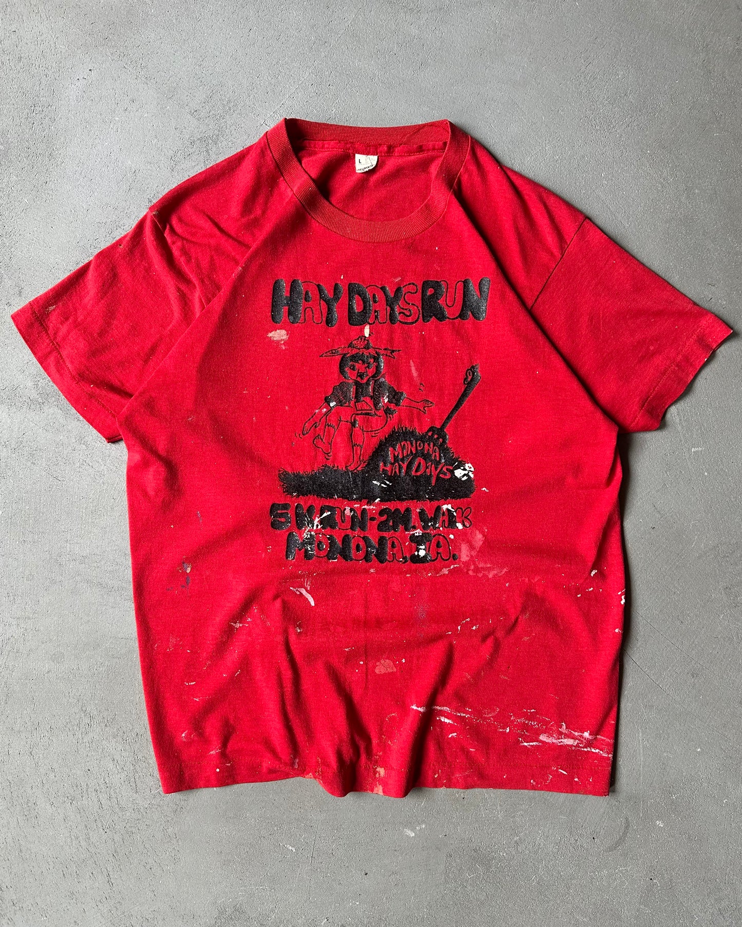 1980s - Red Hay Days Run Painter T-Shirt - M
