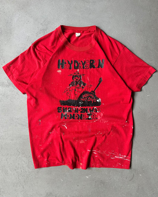 1980s - Red Hay Days Run Painter T-Shirt - M
