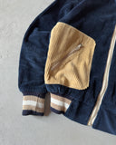 1980s - Navy/Tan Corduroy Jacket - XS