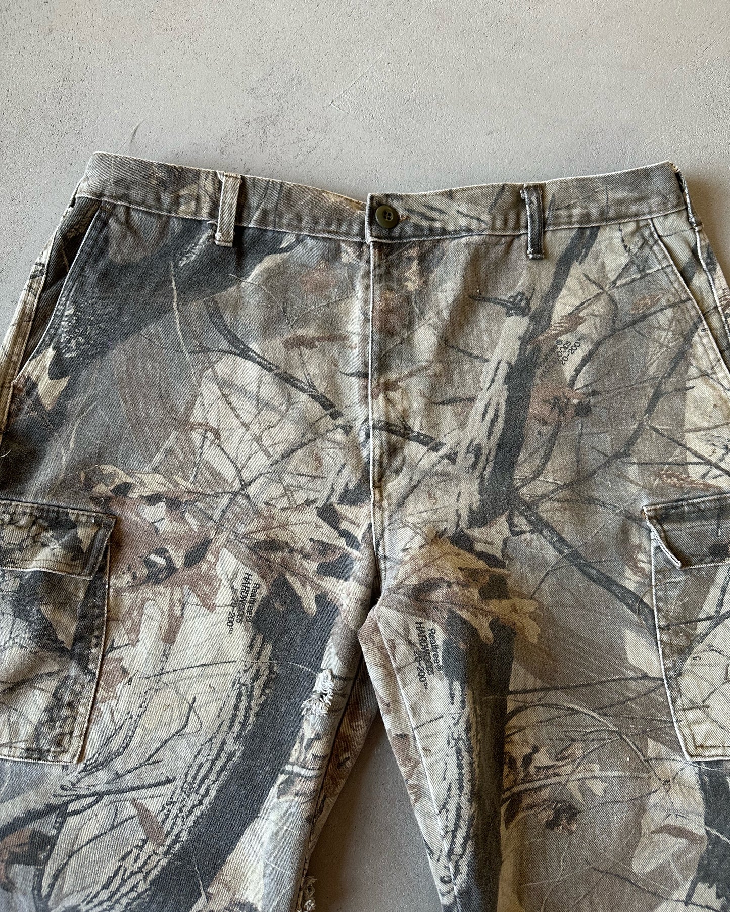 1990s - Distressed RealTree Cargo Pants - XL