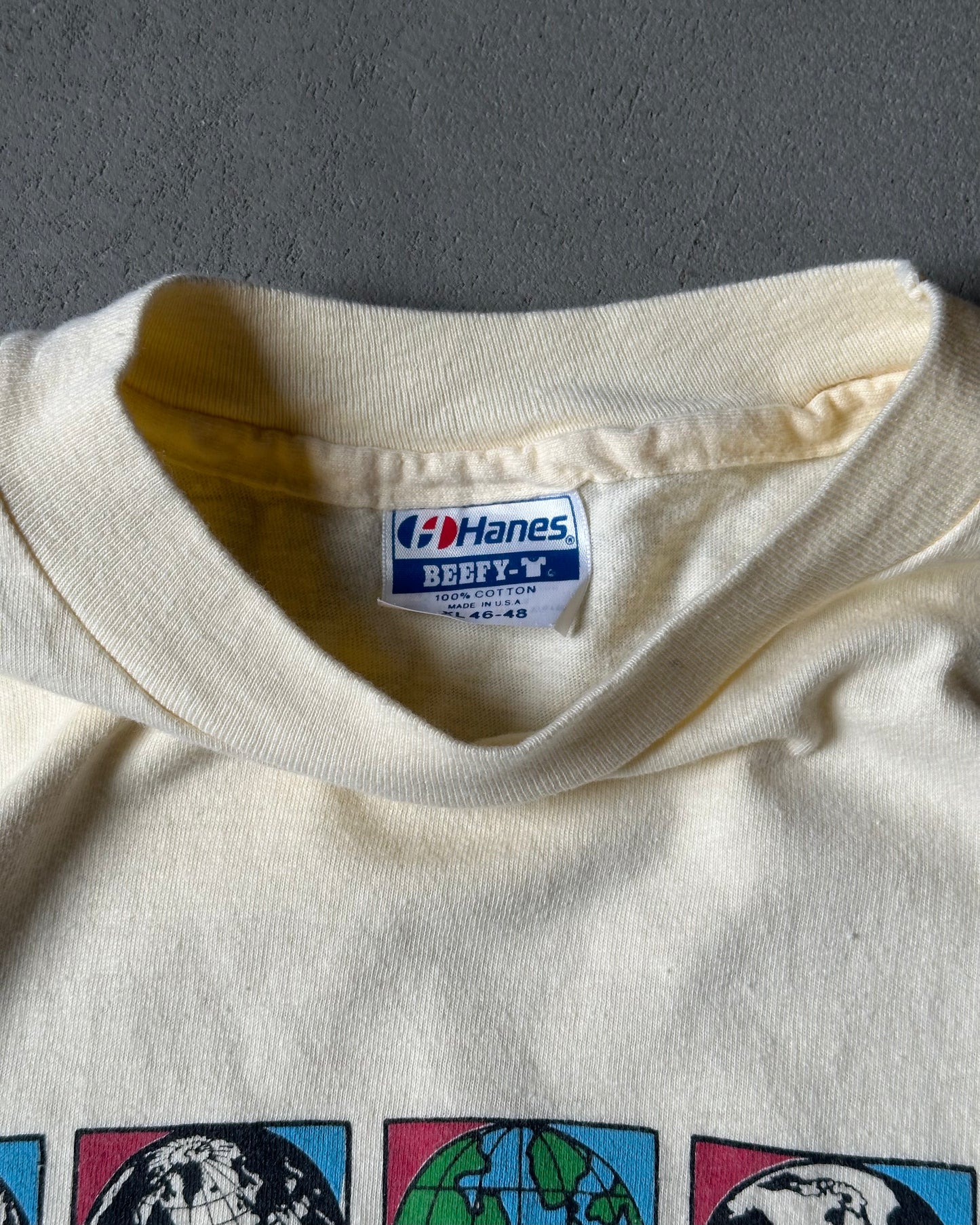 1990s - Cream What On Earth T-Shirt - L