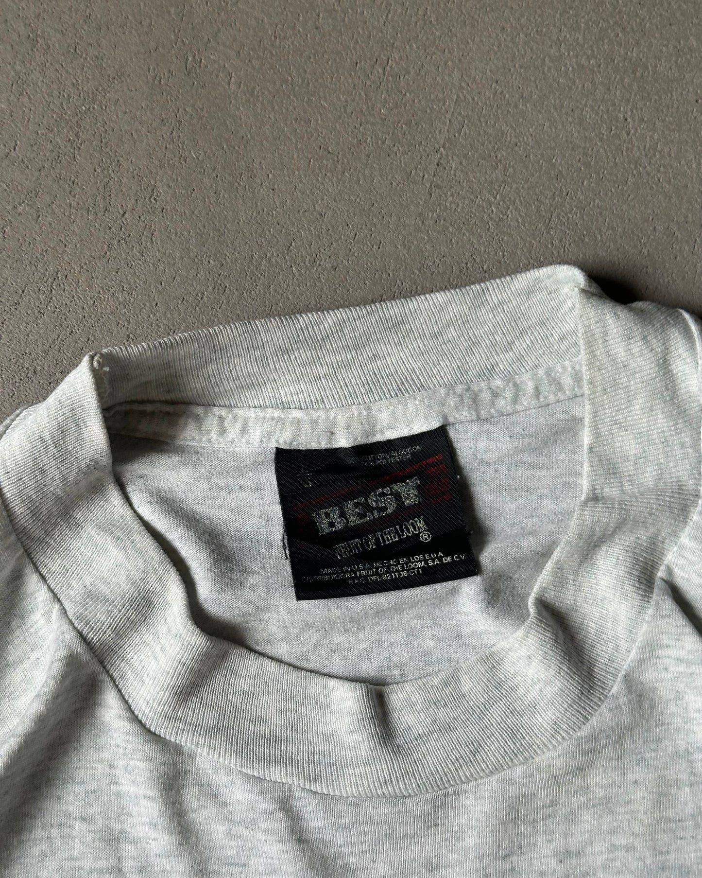1990s - Ash Grey Wine Is Life T-Shirt - L