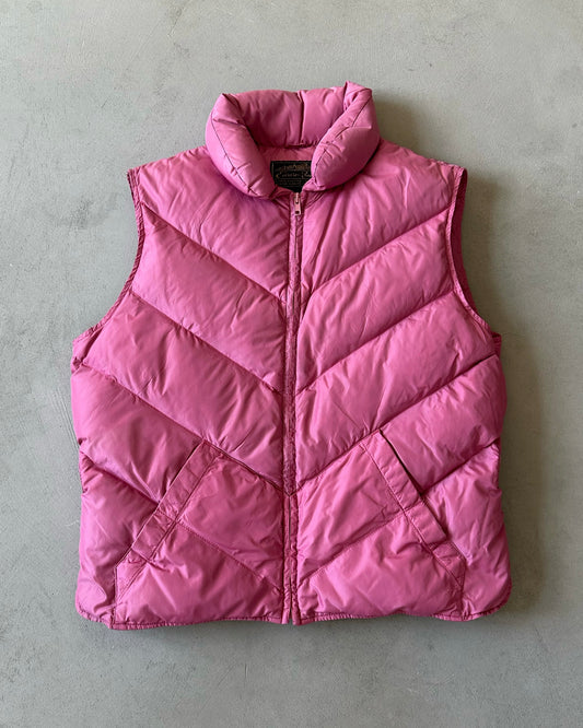 1990s - Pink Eddie Bauer Puffer Vest - (W)XL