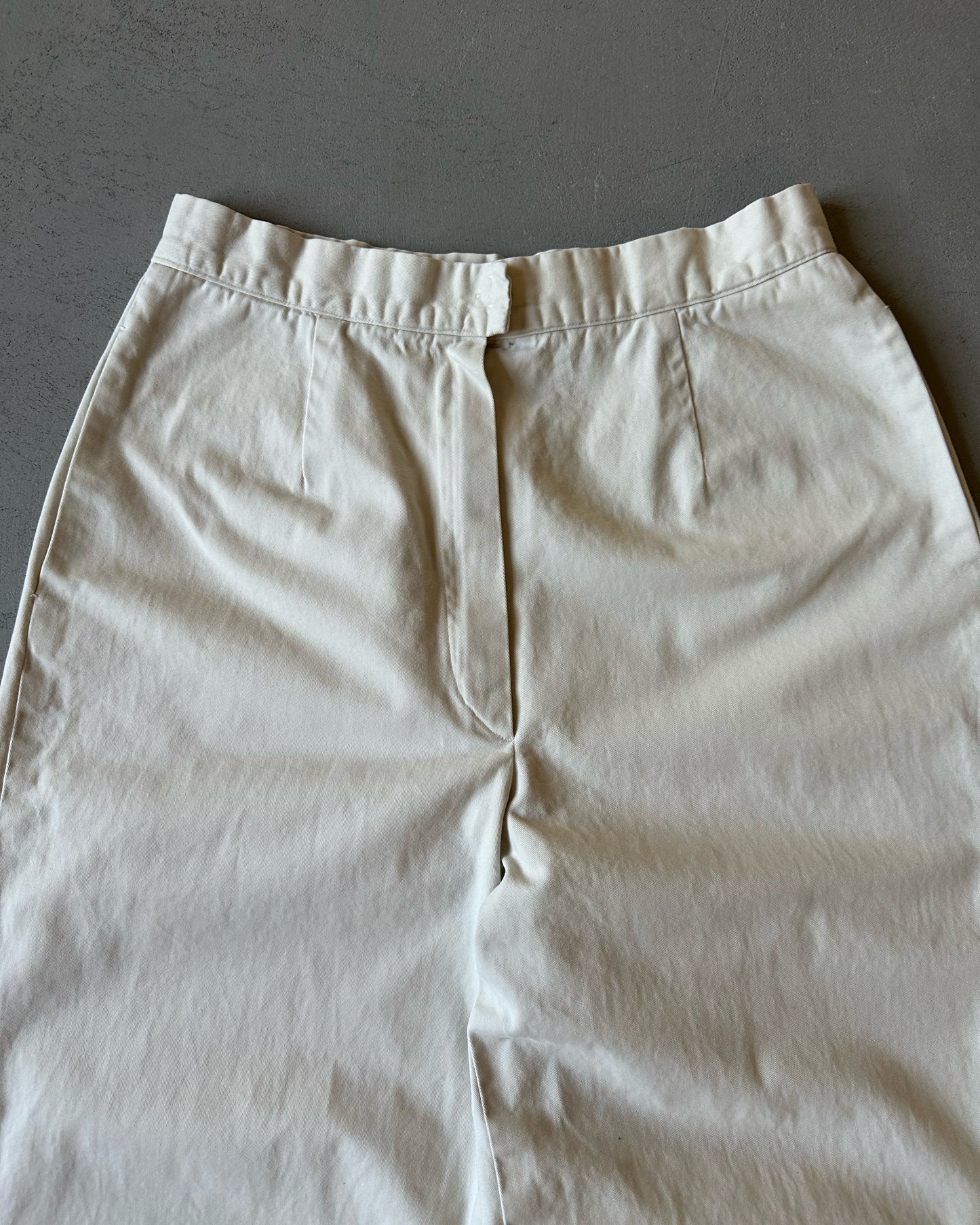 1980s - Cream Women's Loose Chinos - 30x28