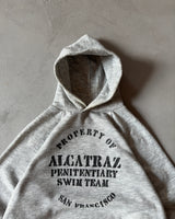 1980s - Heather Grey "Alcatraz Swim Team" Hoodie - M
