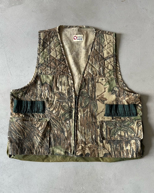 1990s - Camo Hunting Vest - XL