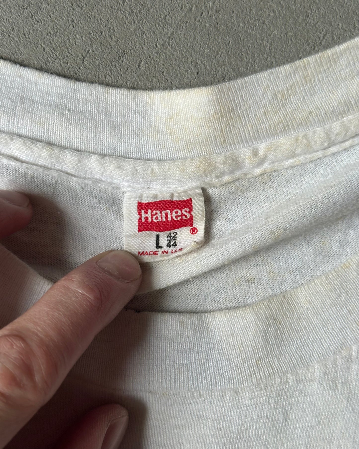 1970s - Distressed White Madison Central T-Shirt - M
