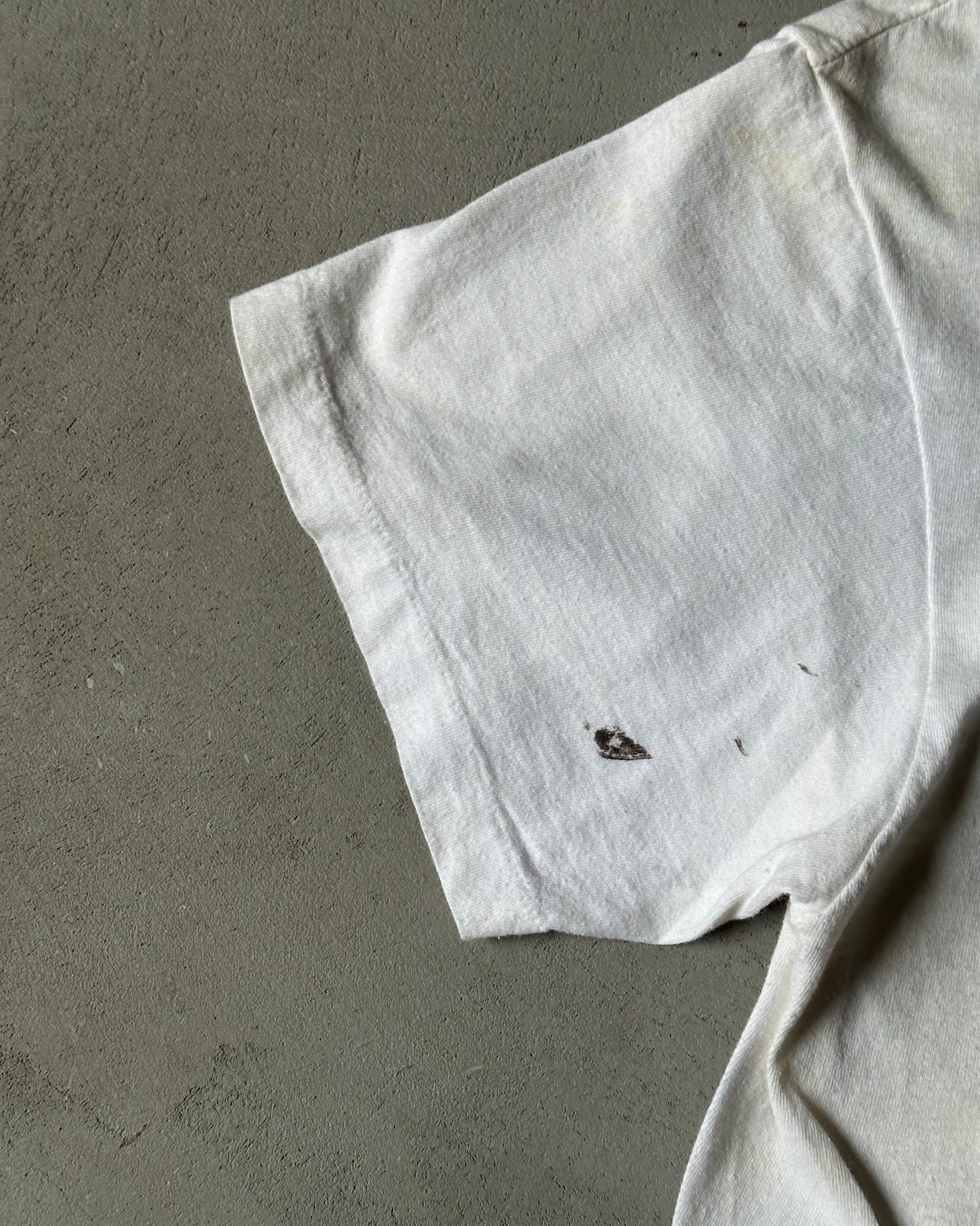 1970s - Distressed White Madison Central T-Shirt - M