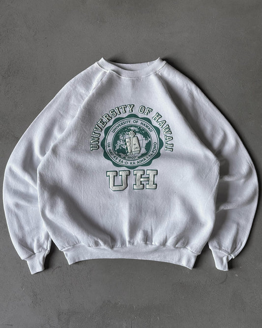 1980s - White "U Of Hawaii" Crewneck - L