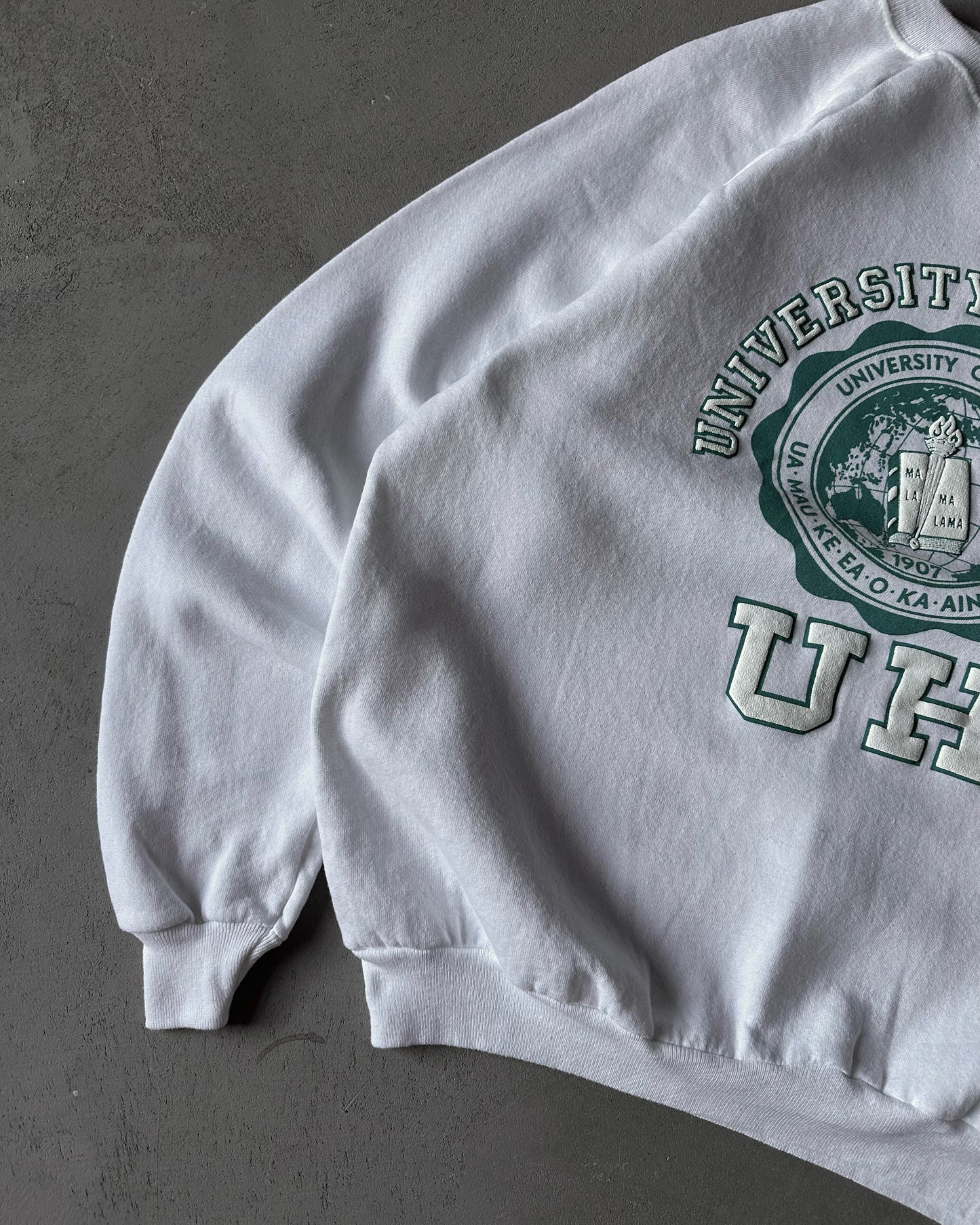 1980s - White "U Of Hawaii" Crewneck - L