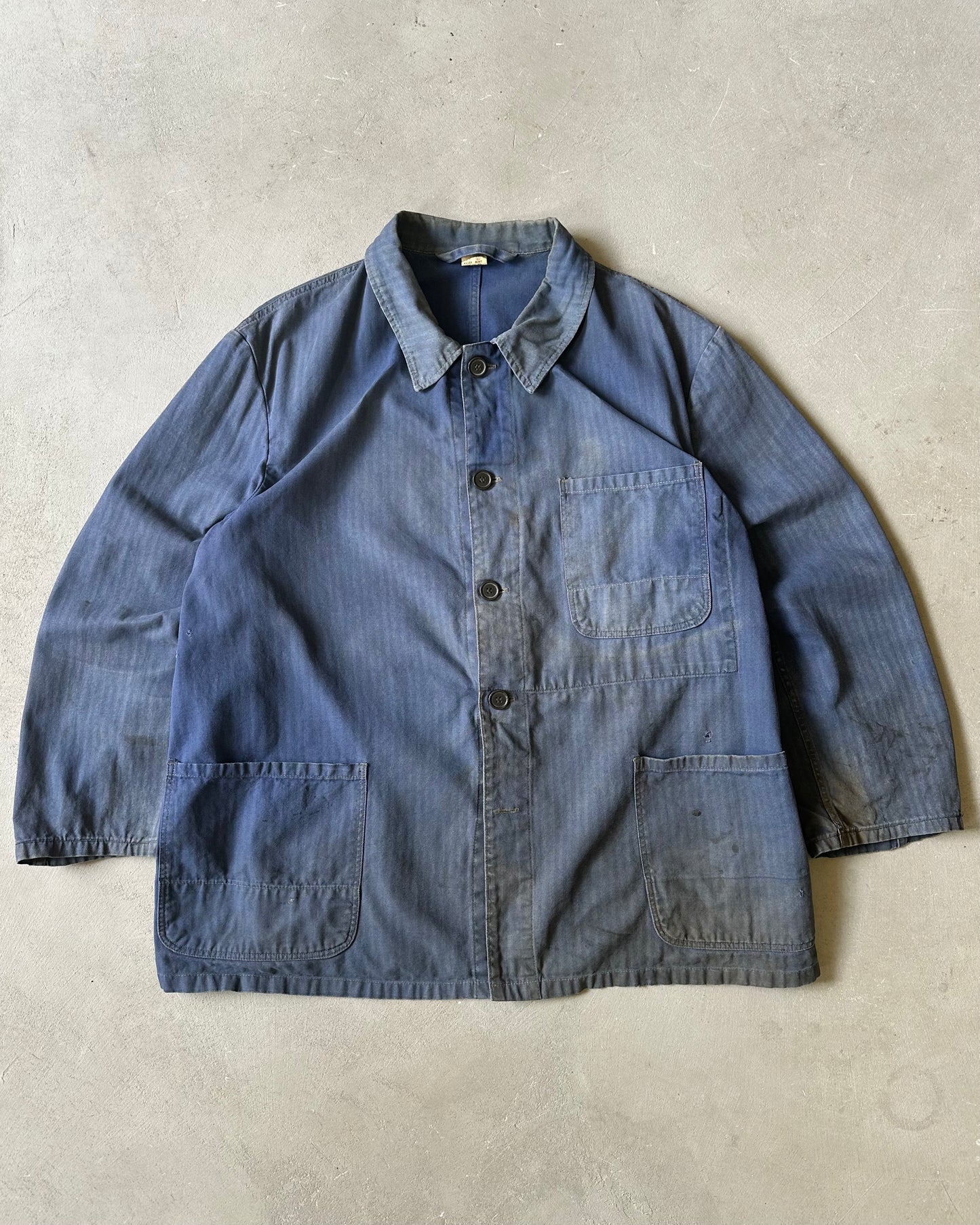 1970s - Distressed Navy HBT Euro Chore - XL(Short)