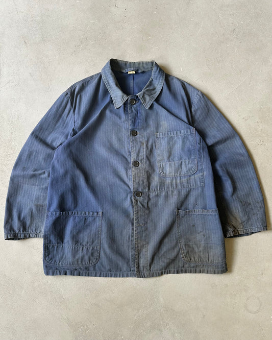 1970s - Distressed Navy HBT Euro Chore - XL(Short)