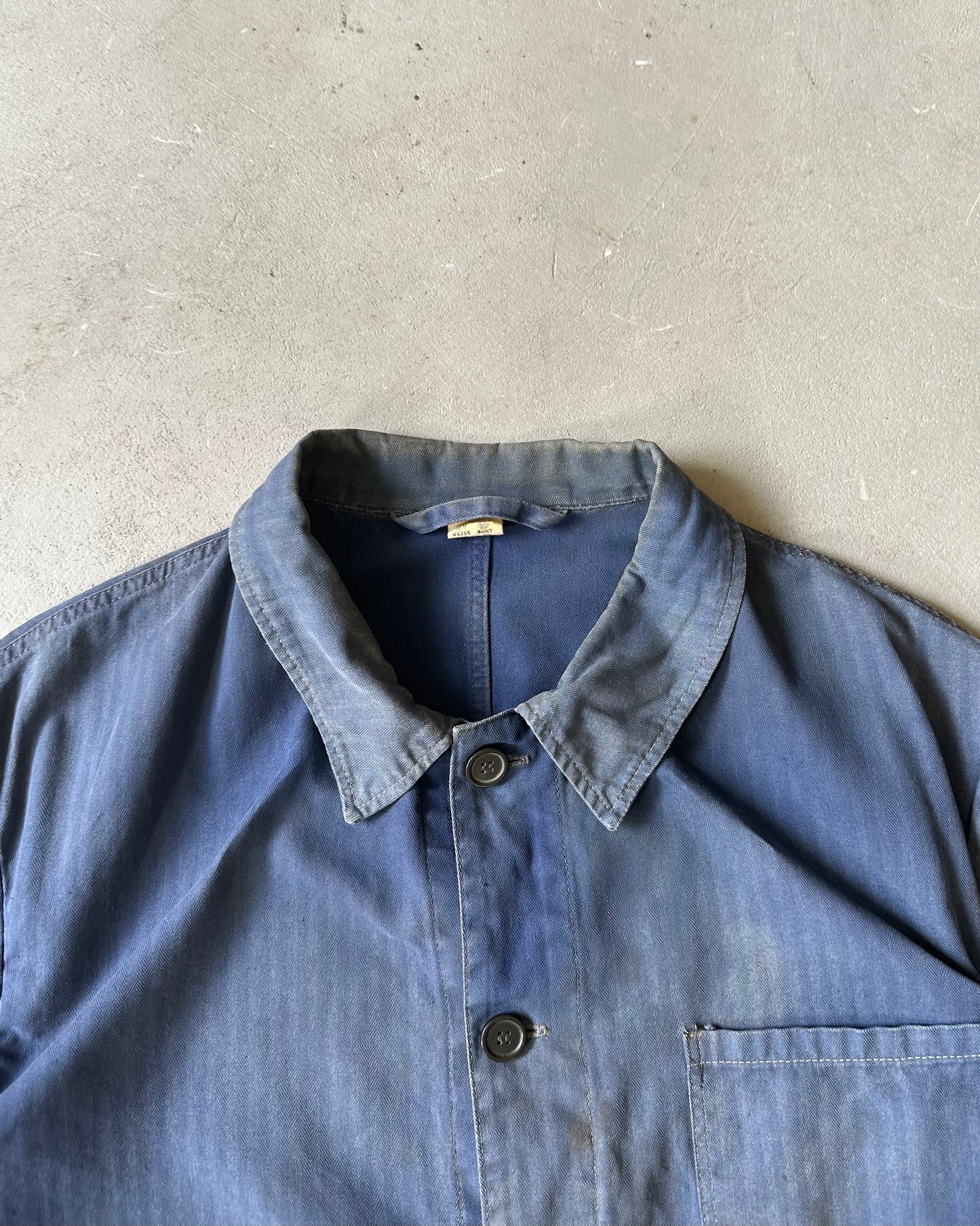 1970s - Distressed Navy HBT Euro Chore - XL(Short)