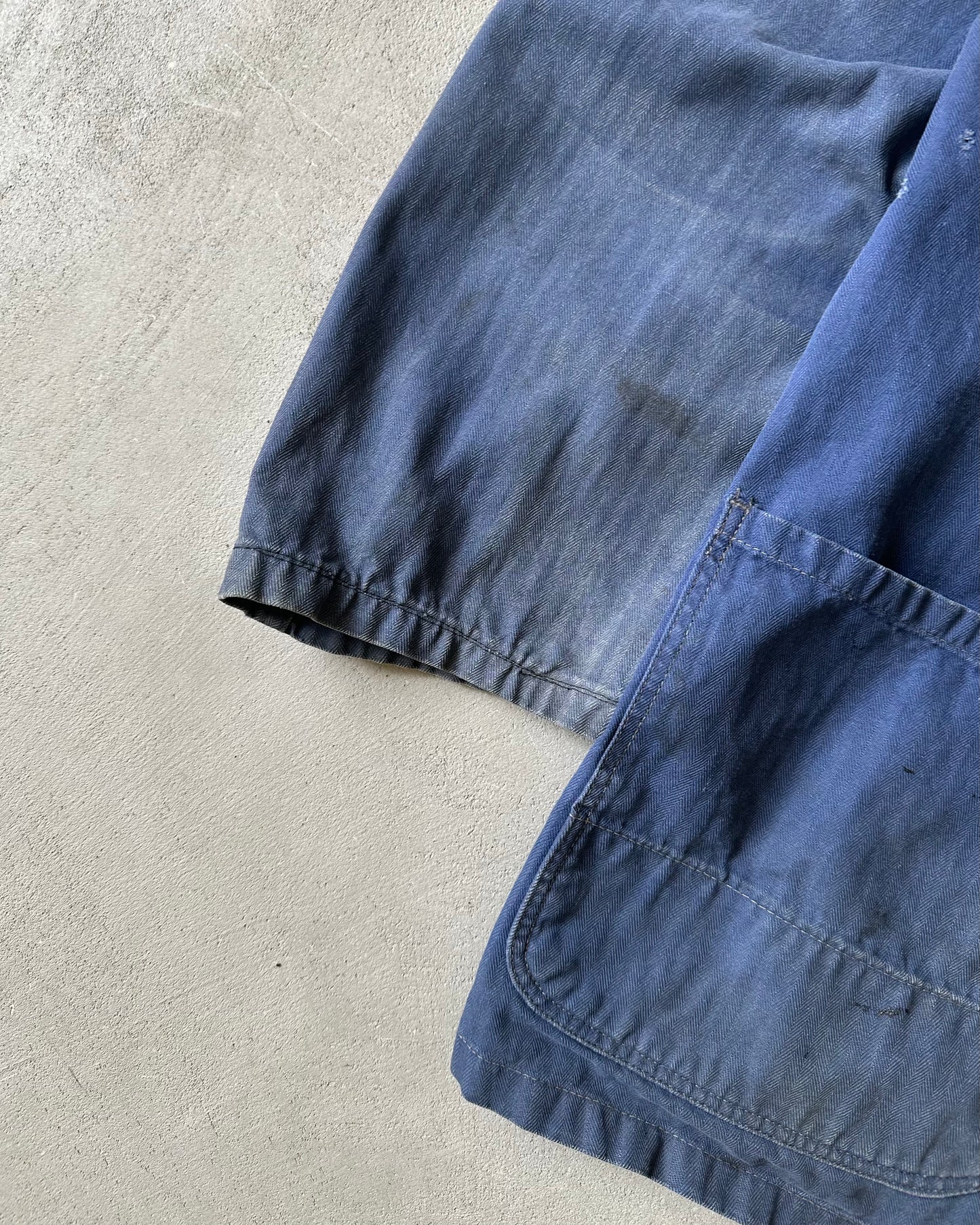 1970s - Distressed Navy HBT Euro Chore - XL(Short)
