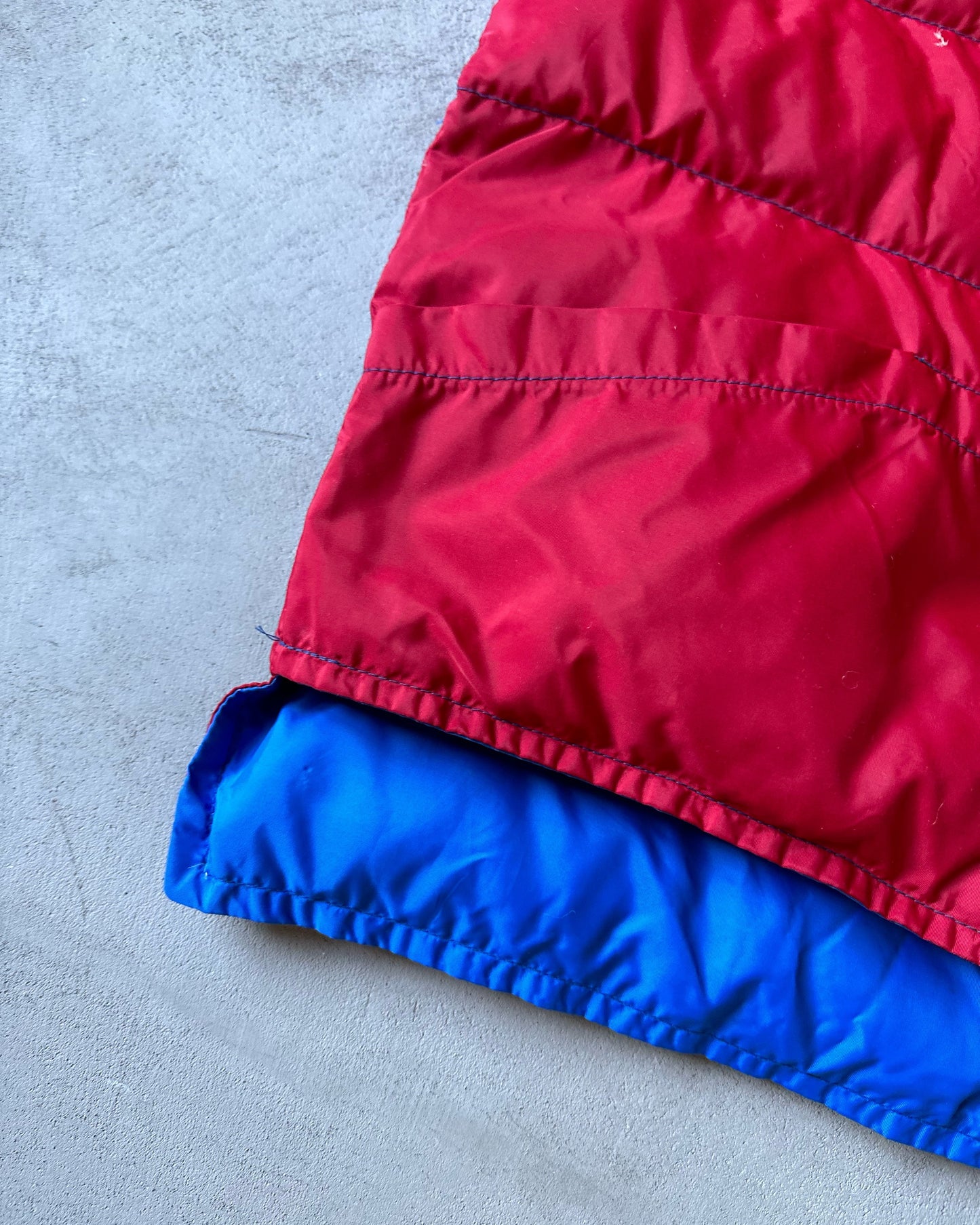 1980s - Red/Blue Reversible Puffer Vest - S/M