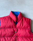 1980s - Red/Blue Reversible Puffer Vest - S/M