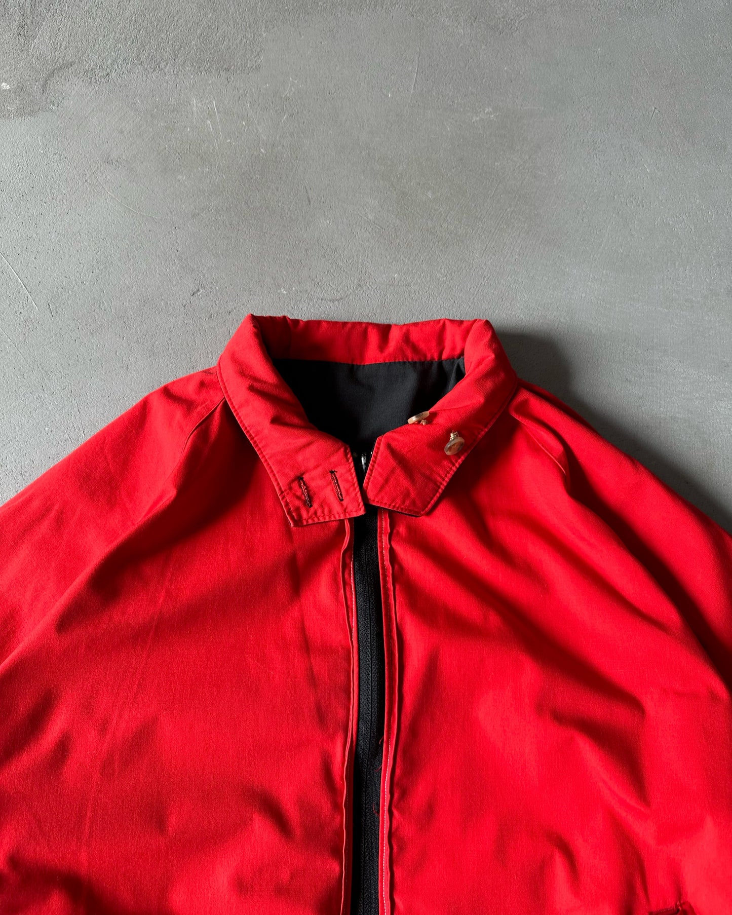 1980s - Black/Red Reversible Harrington Jacket - L