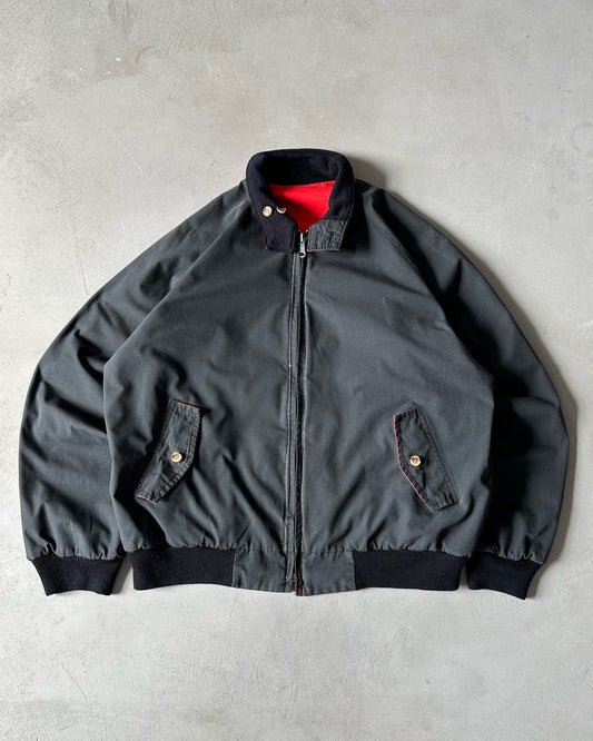 1980s - Black/Red Reversible Harrington Jacket - L