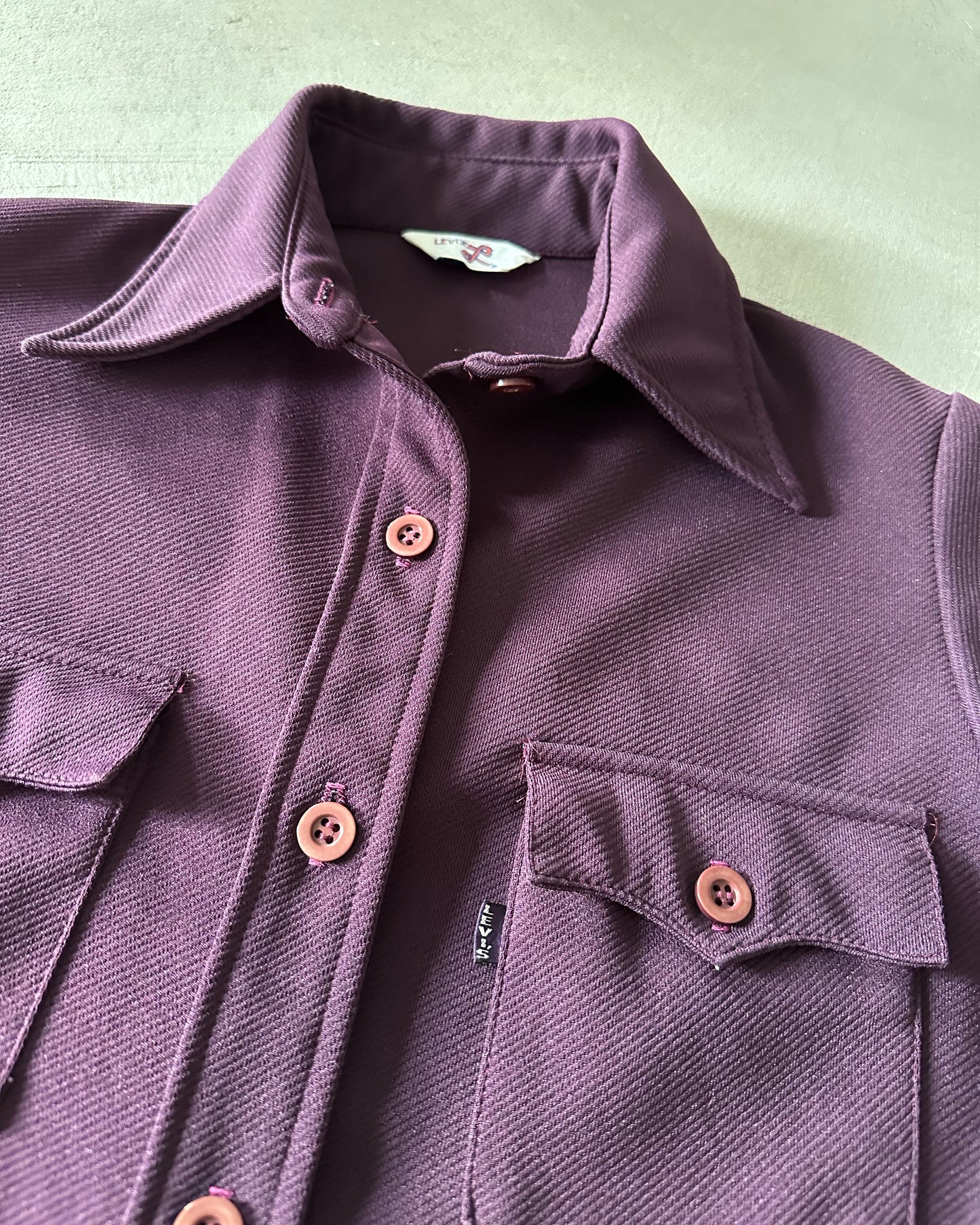 1970s - Purple Levi's Big E Button Up - (W)S/M