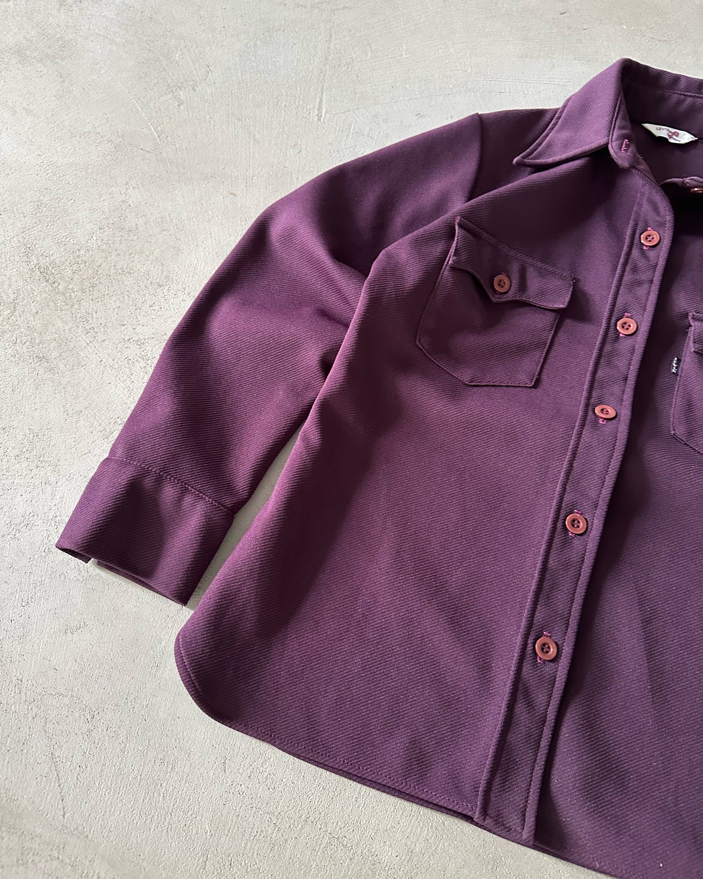 1970s - Purple Levi's Big E Button Up - (W)S/M