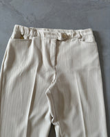 1990s - Cream HBT Woman's Loose Trousers - 34x28