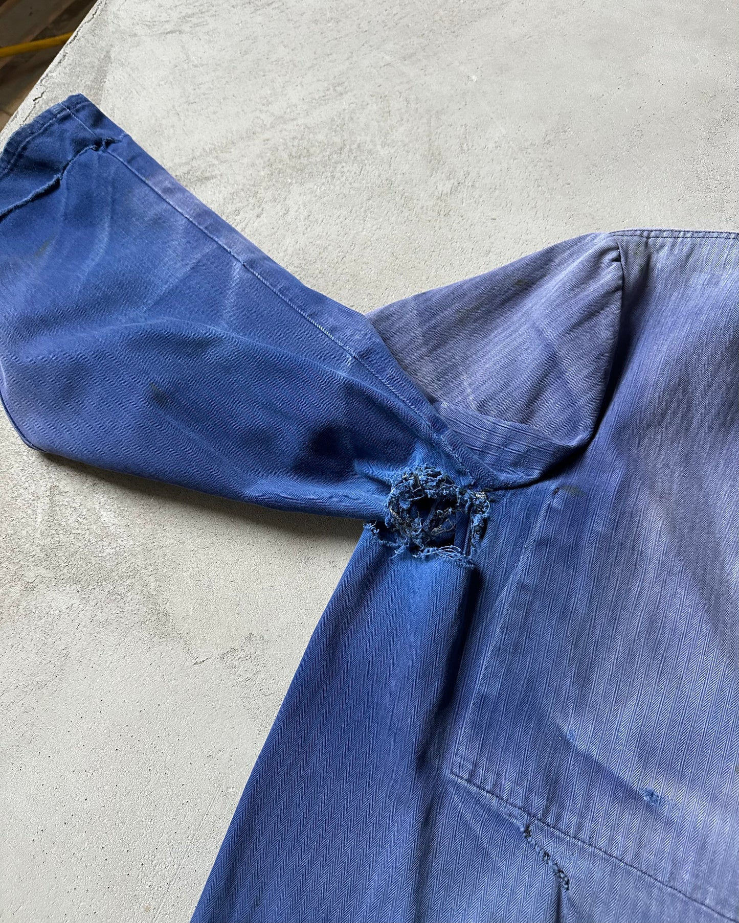 1970s - Distressed Blue Euro Chore - XL