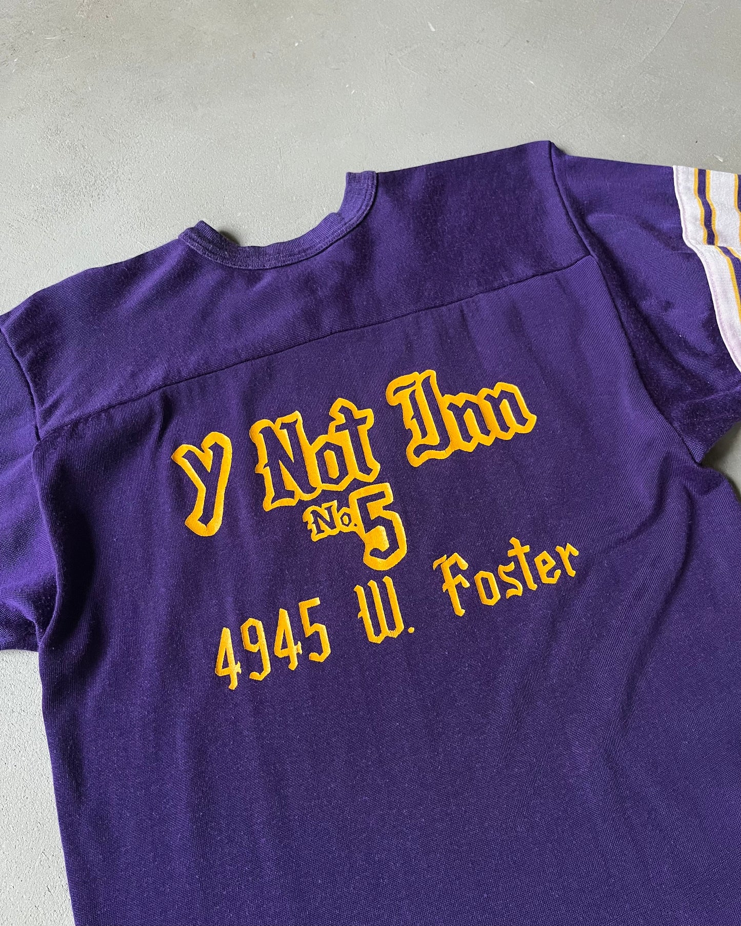 1980s - Purple/Yellow Baggers Jersey - S/M