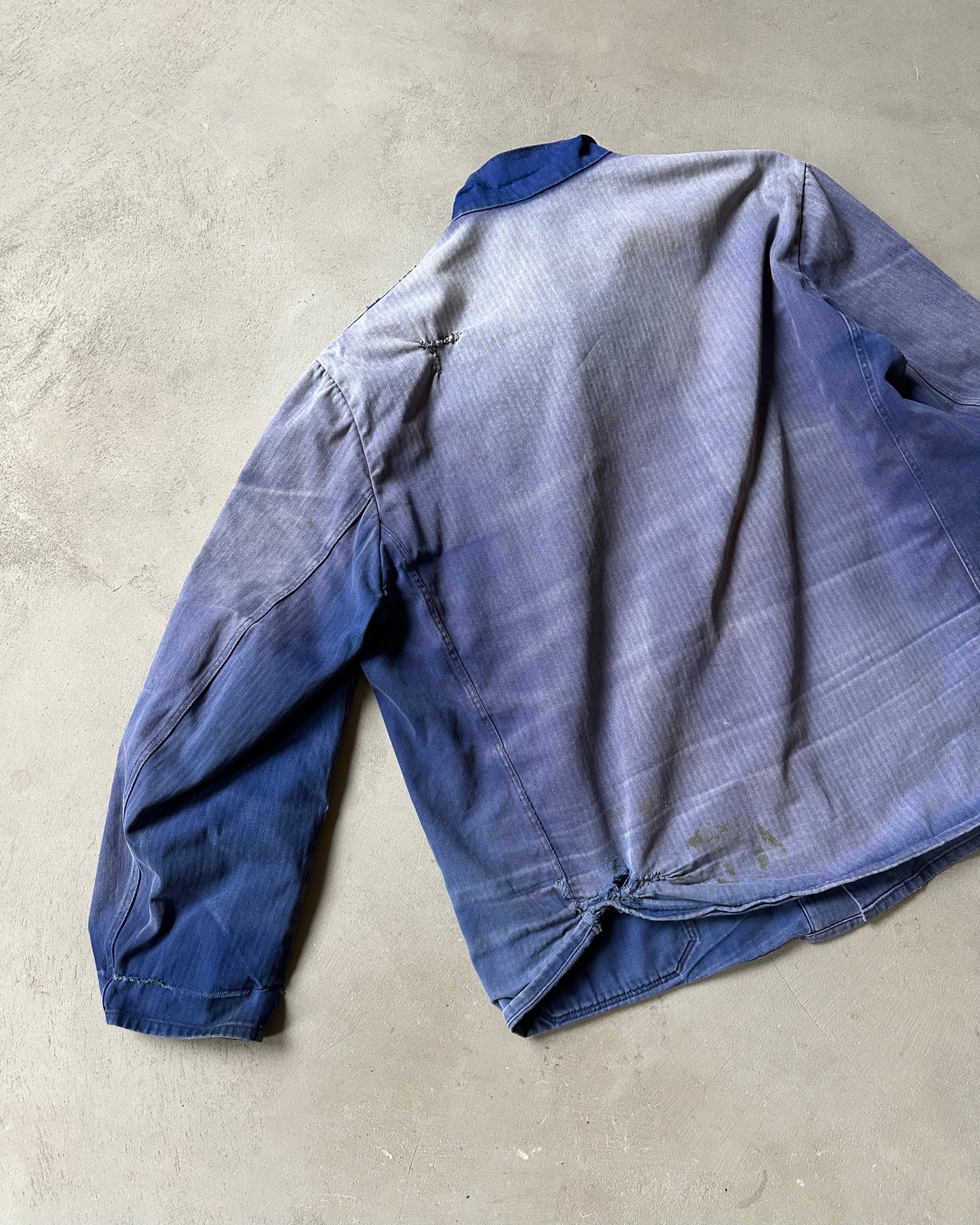 1970s - Distressed Blue Euro Chore - XL