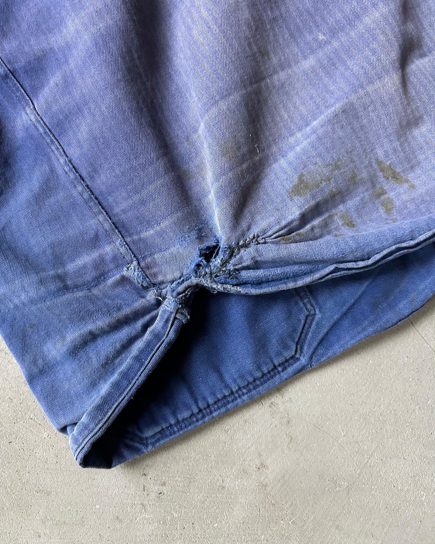 1970s - Distressed Blue Euro Chore - XL