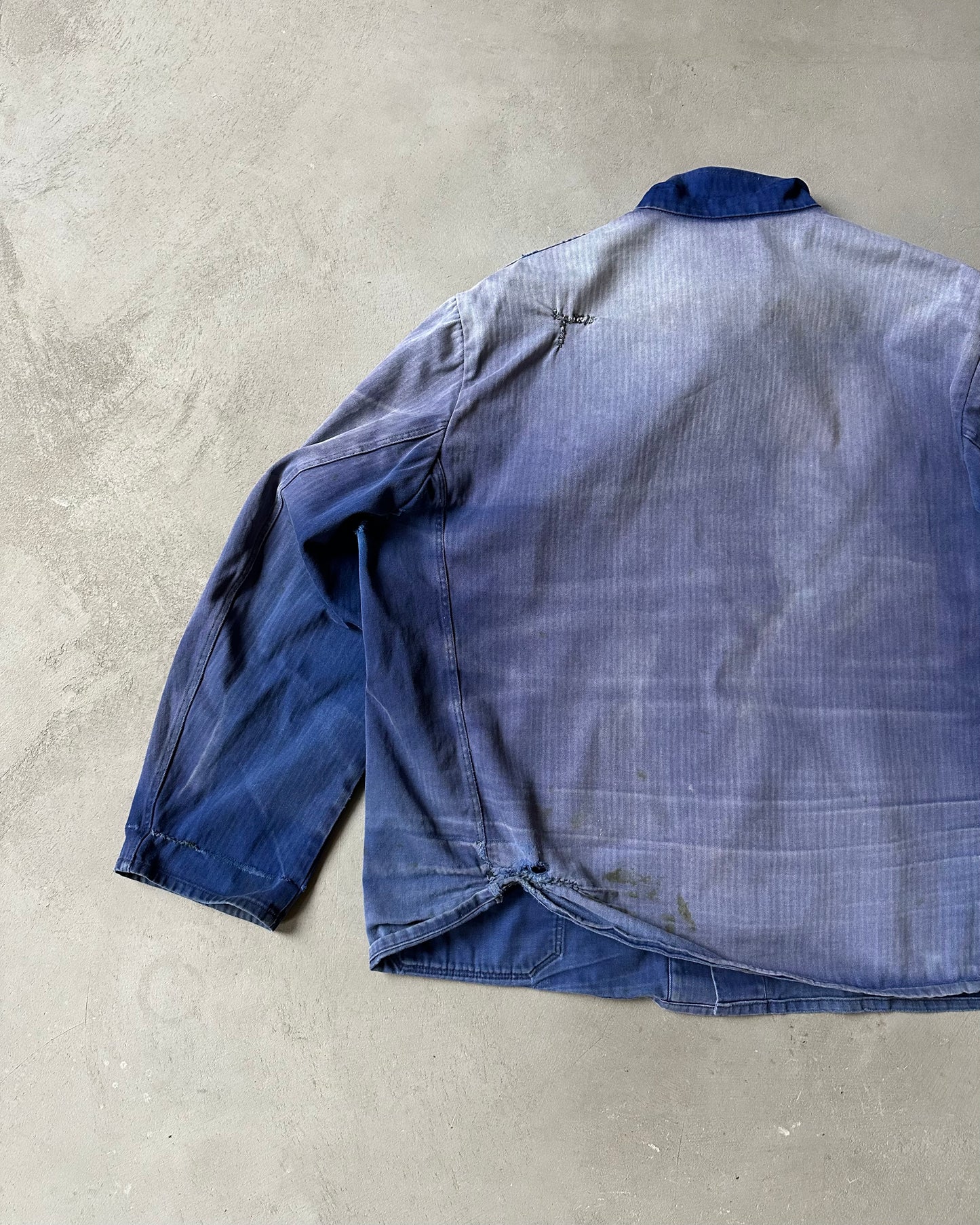 1970s - Distressed Blue Euro Chore - XL