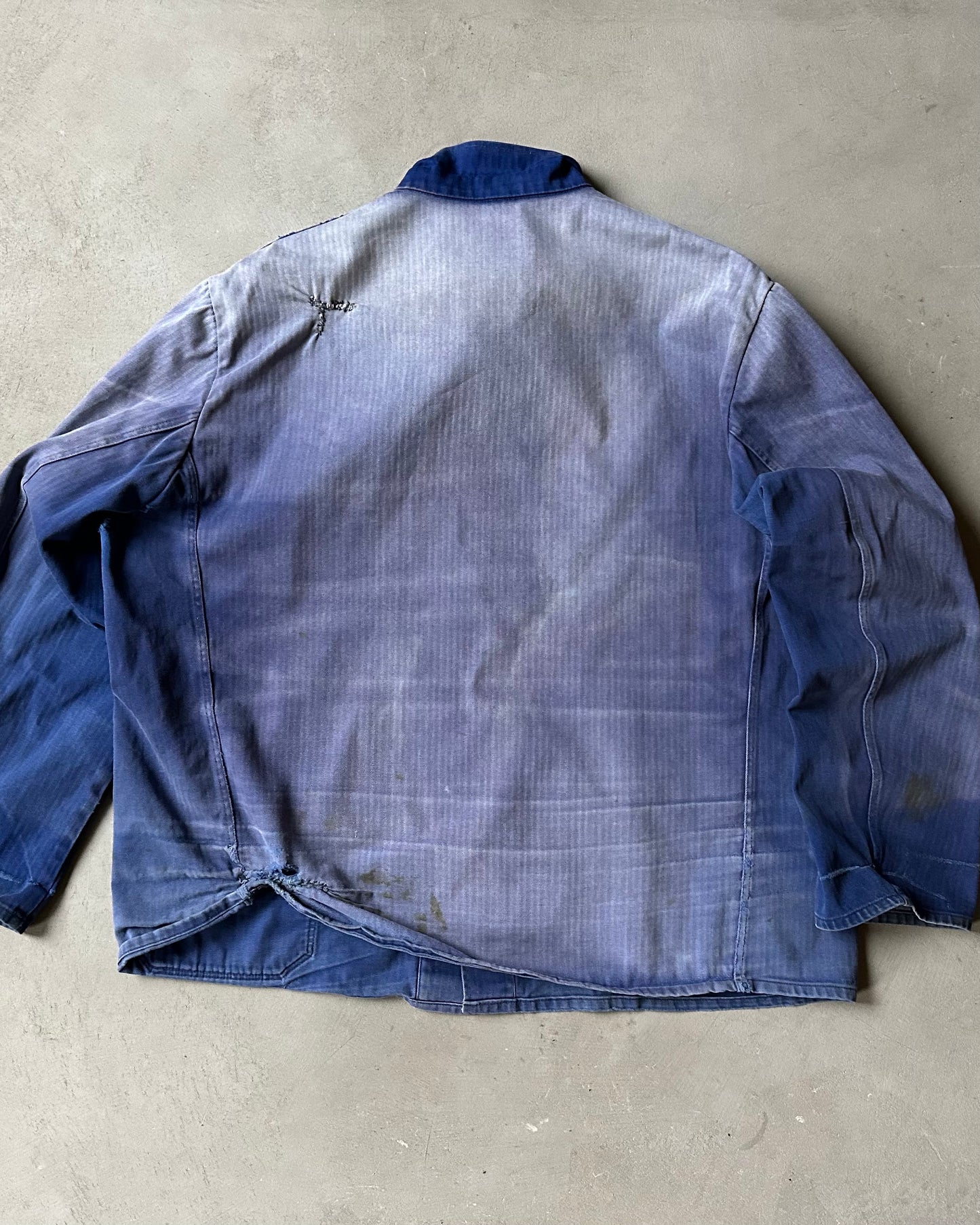1970s - Distressed Blue Euro Chore - XL