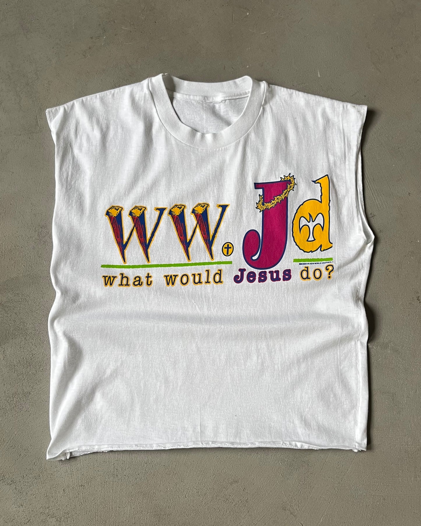 Années 1990 - Débardeur blanc WWJD - M