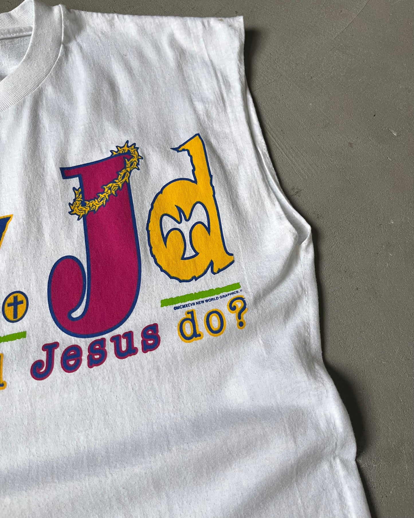 Années 1990 - Débardeur blanc WWJD - M