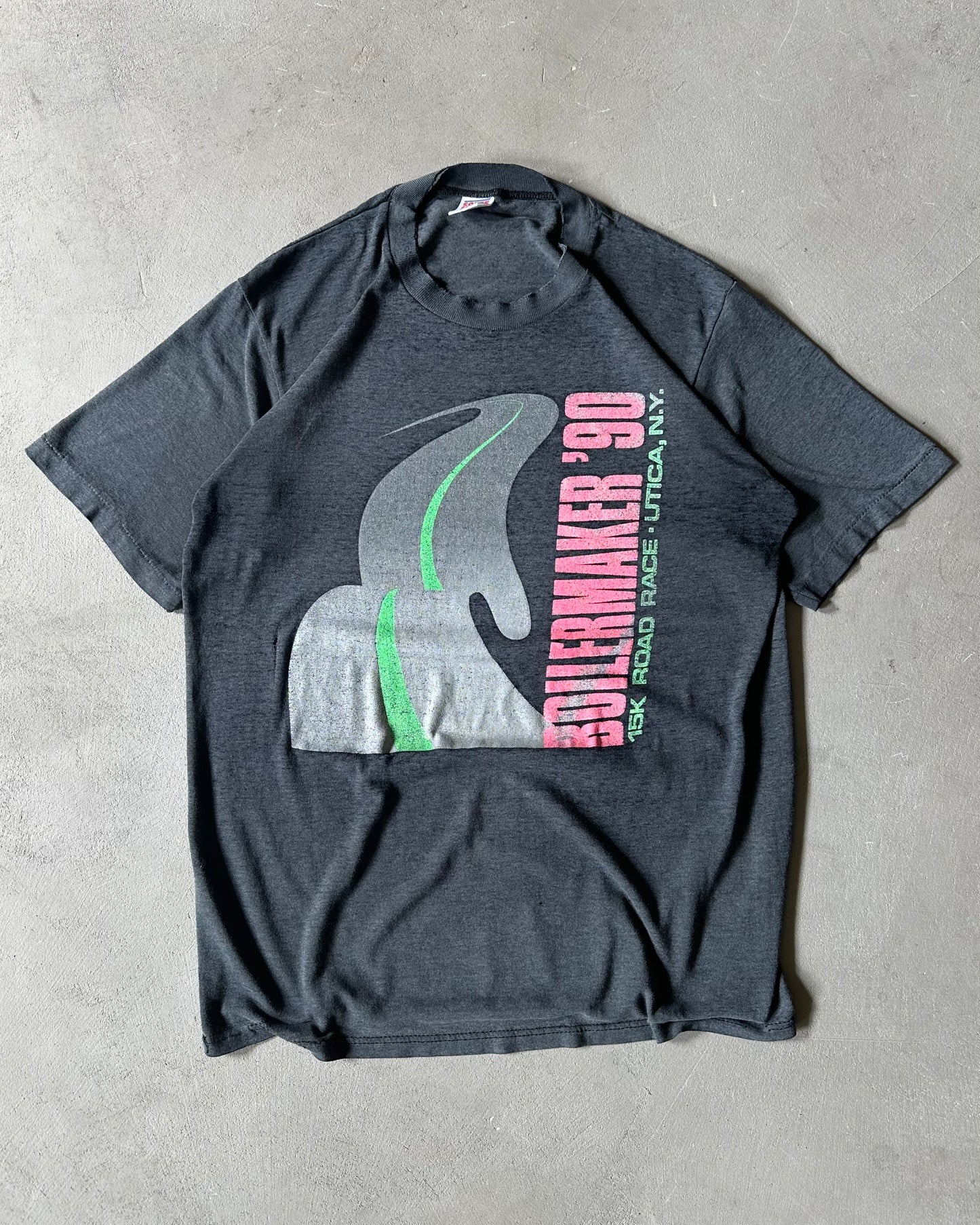 1980s - Distressed Black Boilermaker T-Shirt - M/L
