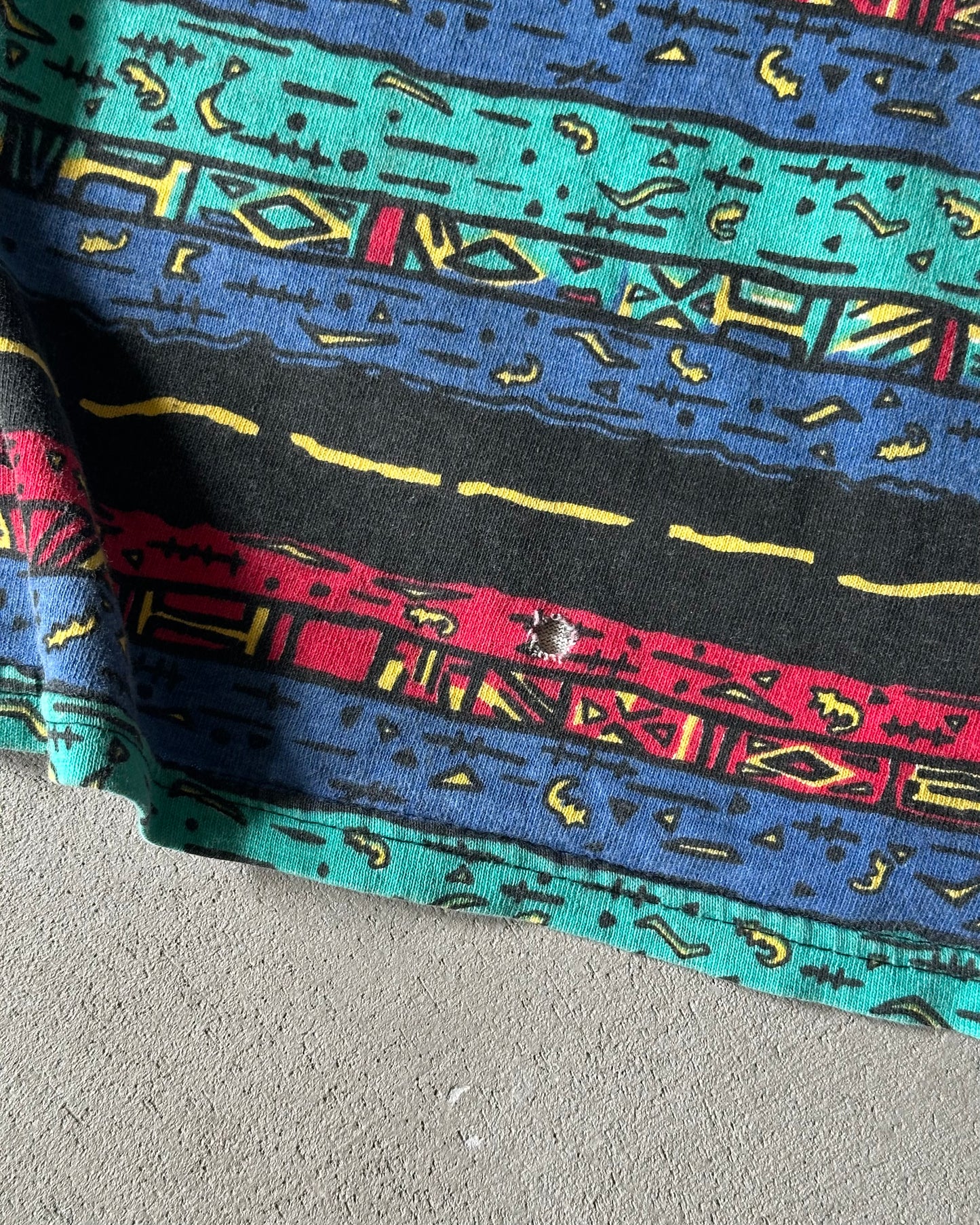 1990s - Blue/Black Surf T-Shirt - L