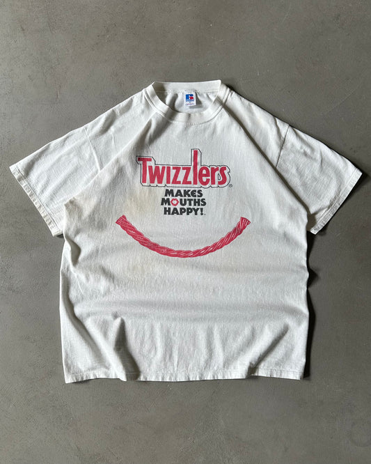 1990s - White Twizzlers T-Shirt - XL