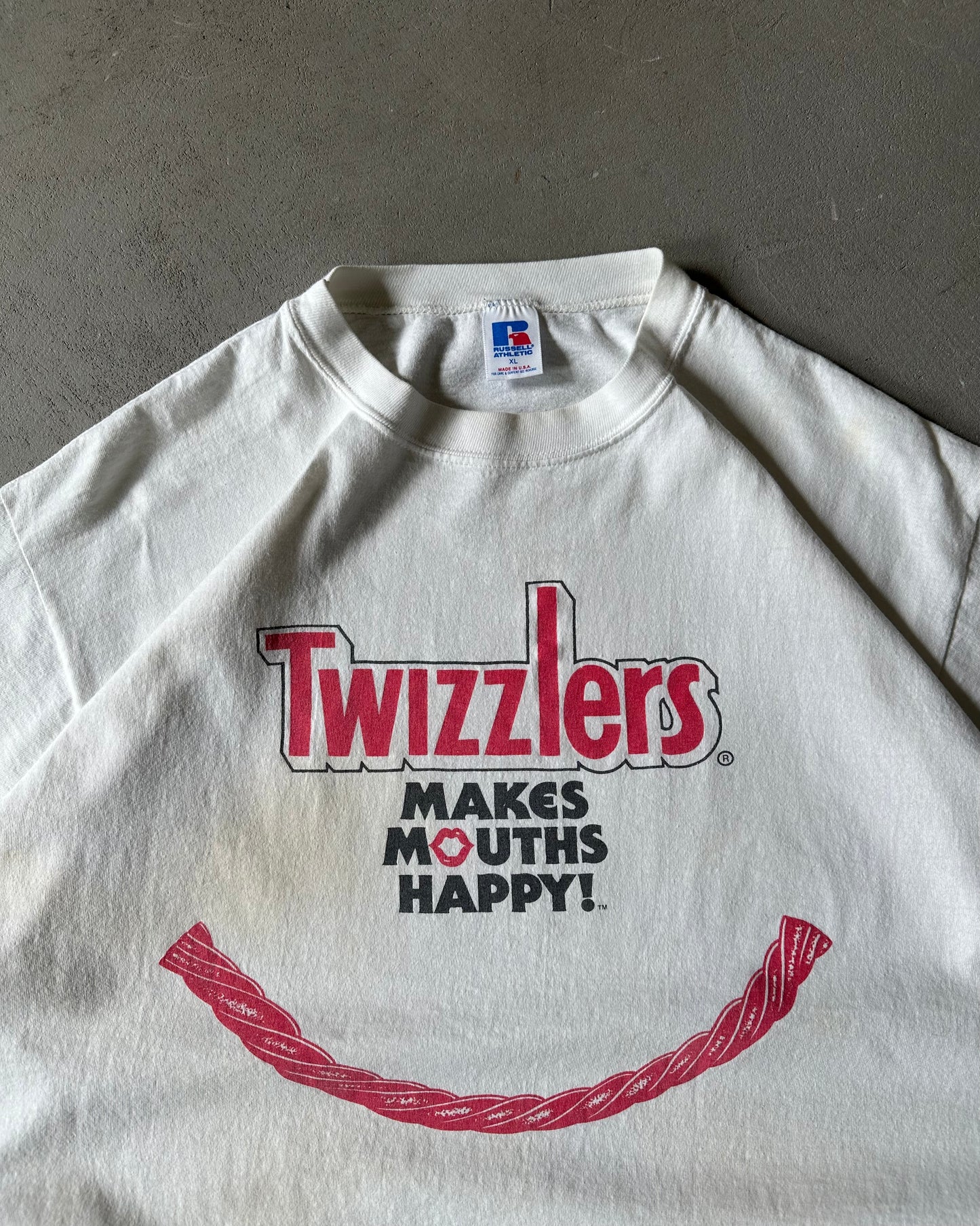 1990s - White Twizzlers T-Shirt - XL