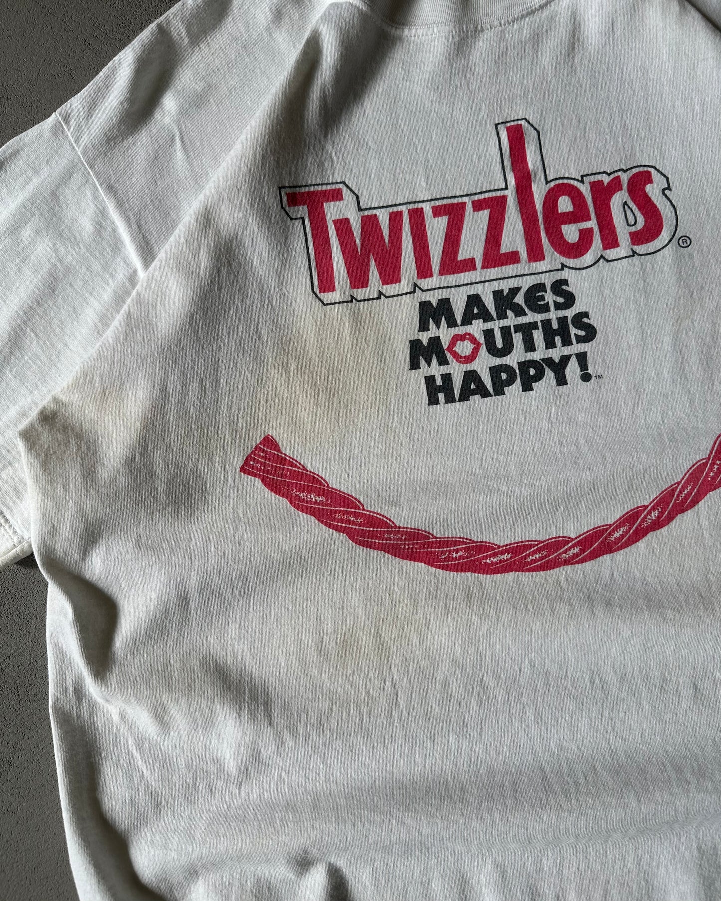 1990s - White Twizzlers T-Shirt - XL